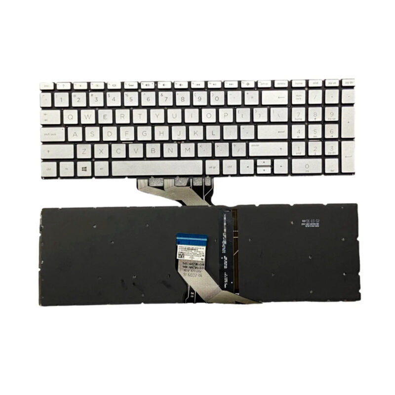 Premium Replacement Keyboard with Backlit for HP 250 255 256 G7 Laptops – Silver Color