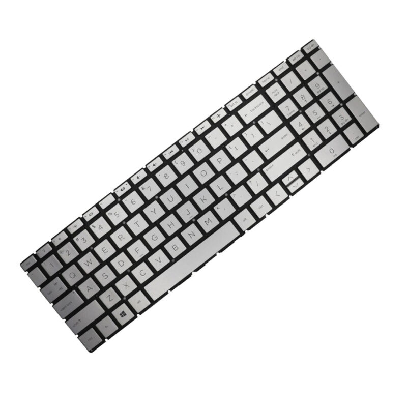 Premium Replacement Keyboard for HP 250, 255, 256 G7 Laptops – Silver - Non Backlight
