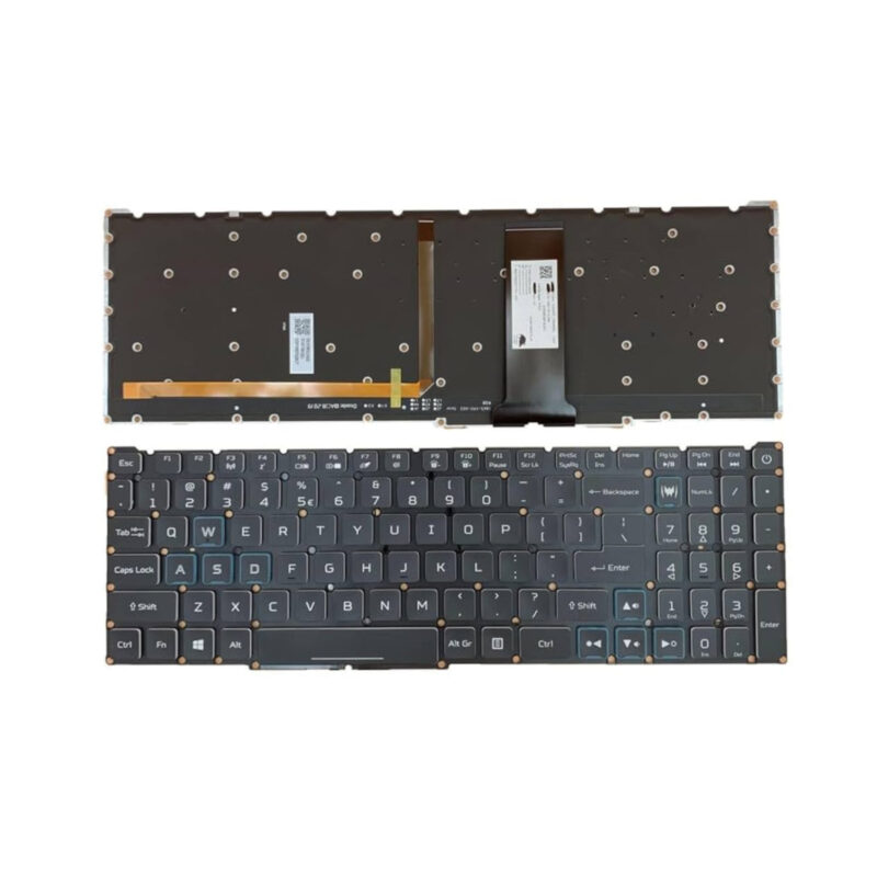Premium RGB Backlit Replacement Keyboard for Acer Predator Helios 300 PH315-52 & Nitro AN515-43 Series – Blue Key Accents, US Layout