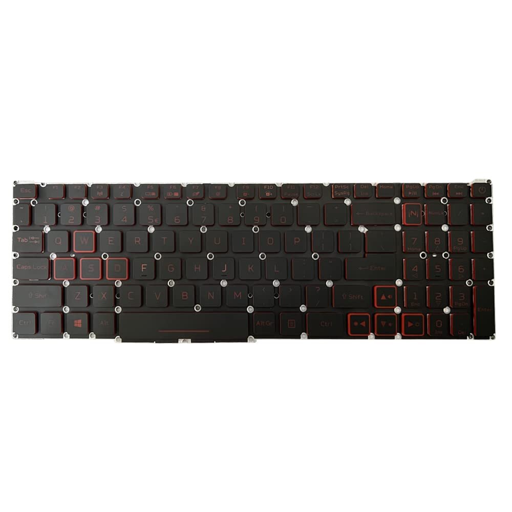 Replacement Keyboard for Acer Nitro 5 AN515-44 AN515-44-547D AN515-44-R623 AN515-44-R99Q Laptops - RED Backlight