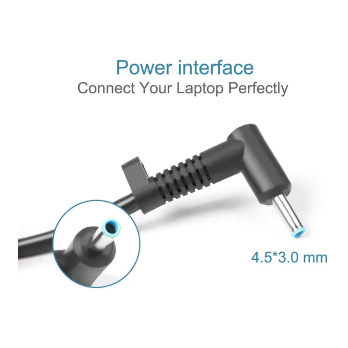 HP 65Watt 19.5V 3.33A Original OEM Blue Pin Adapter (4.5x3.0mm), Brown Box Packed (12 Months Replacement Warranty)