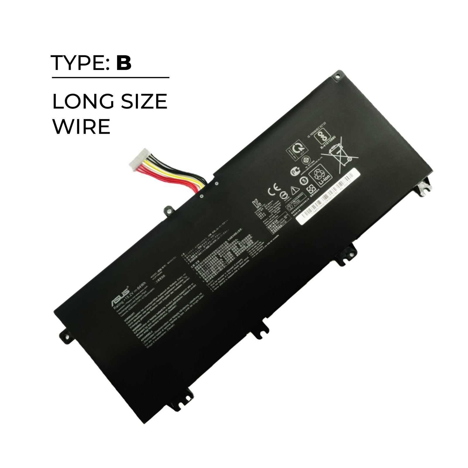 OEM Original B41N1711 Battery for Asus TUF Gaming FX705D Series Laptops - Long Wire - 4 Cell - 15.2V - 100% Backup Solution