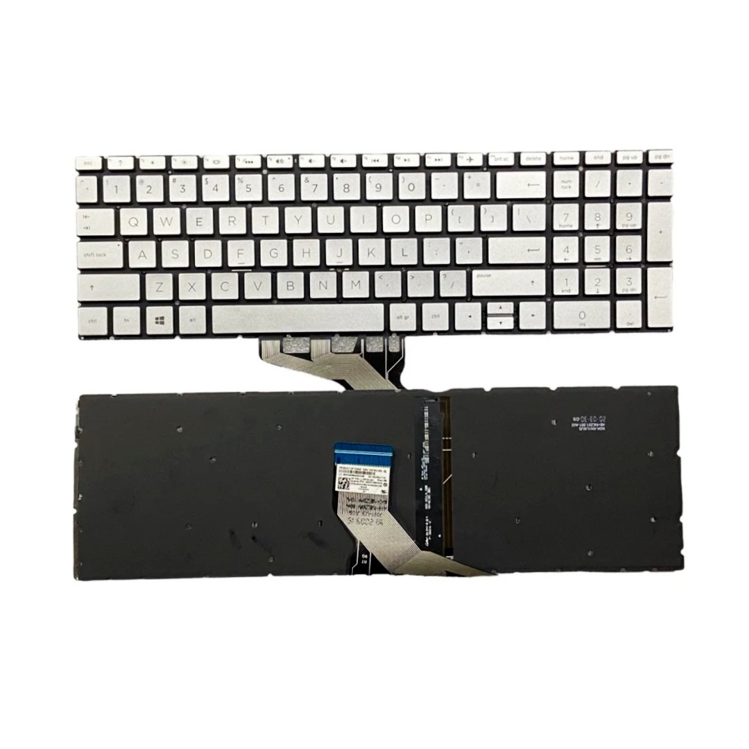 Premium Replacement Keyboard with Backlit for HP 250 255 256 G7 Laptops – Silver Color