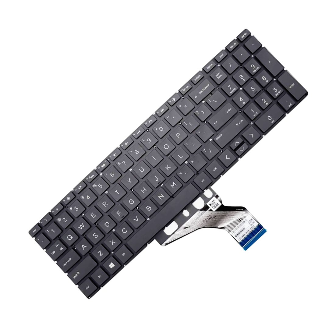 Replacement Keyboard for HP 250, 255, 256 G7 Laptops – Black Color - No Backlight