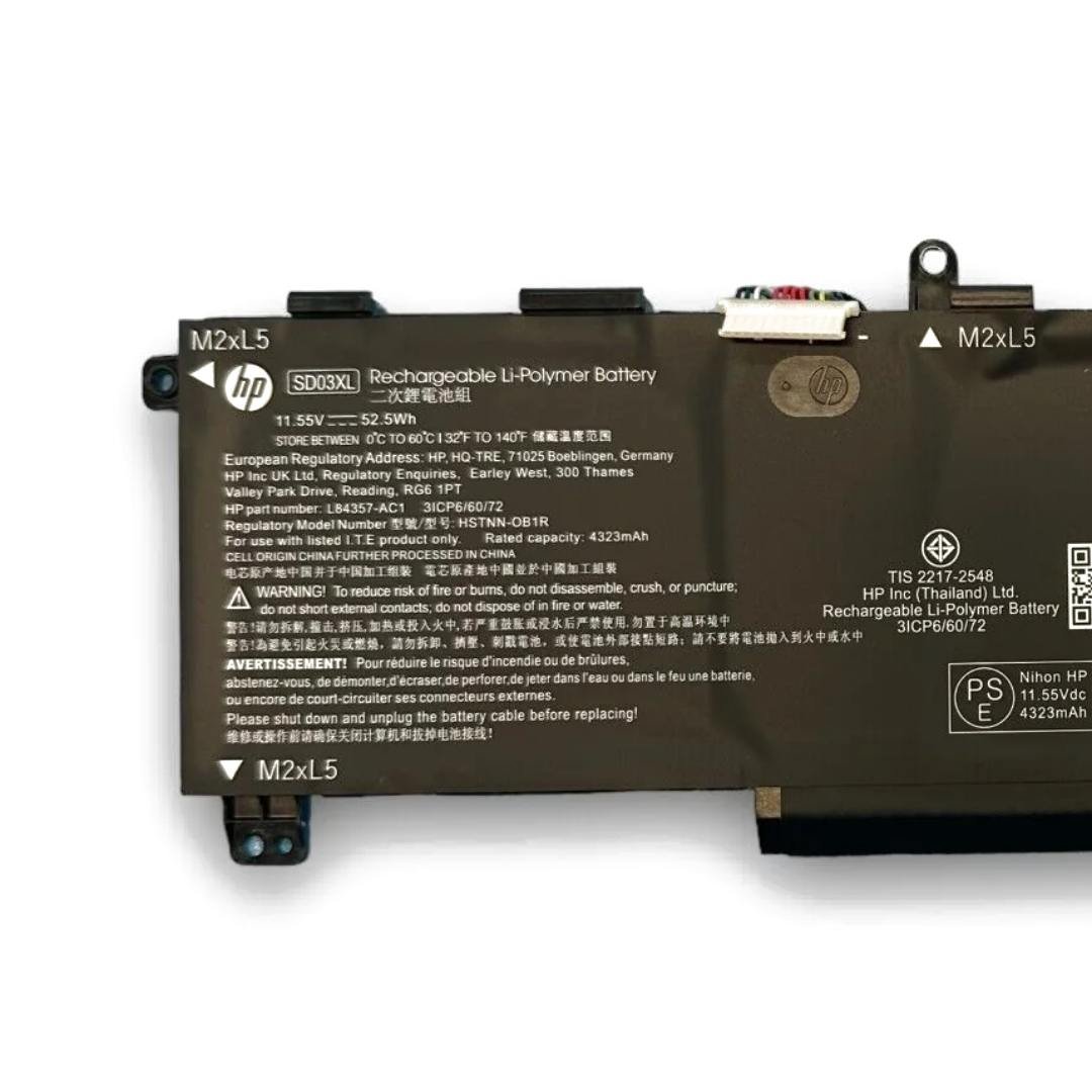 HP SD03XL OEM Original 52.5Whr Battery for HP Chromebook 13 G1 – 11.55V 3 Cell