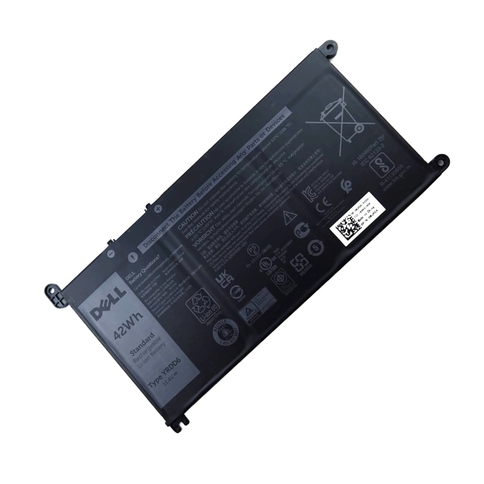 OEM Original YRDD6 Battery For Dell Inspiron 5485 5491 5493, Vostro 5481 5490 Series - 42WH, 14.4V, 3-cell - 100% Relaible Battery