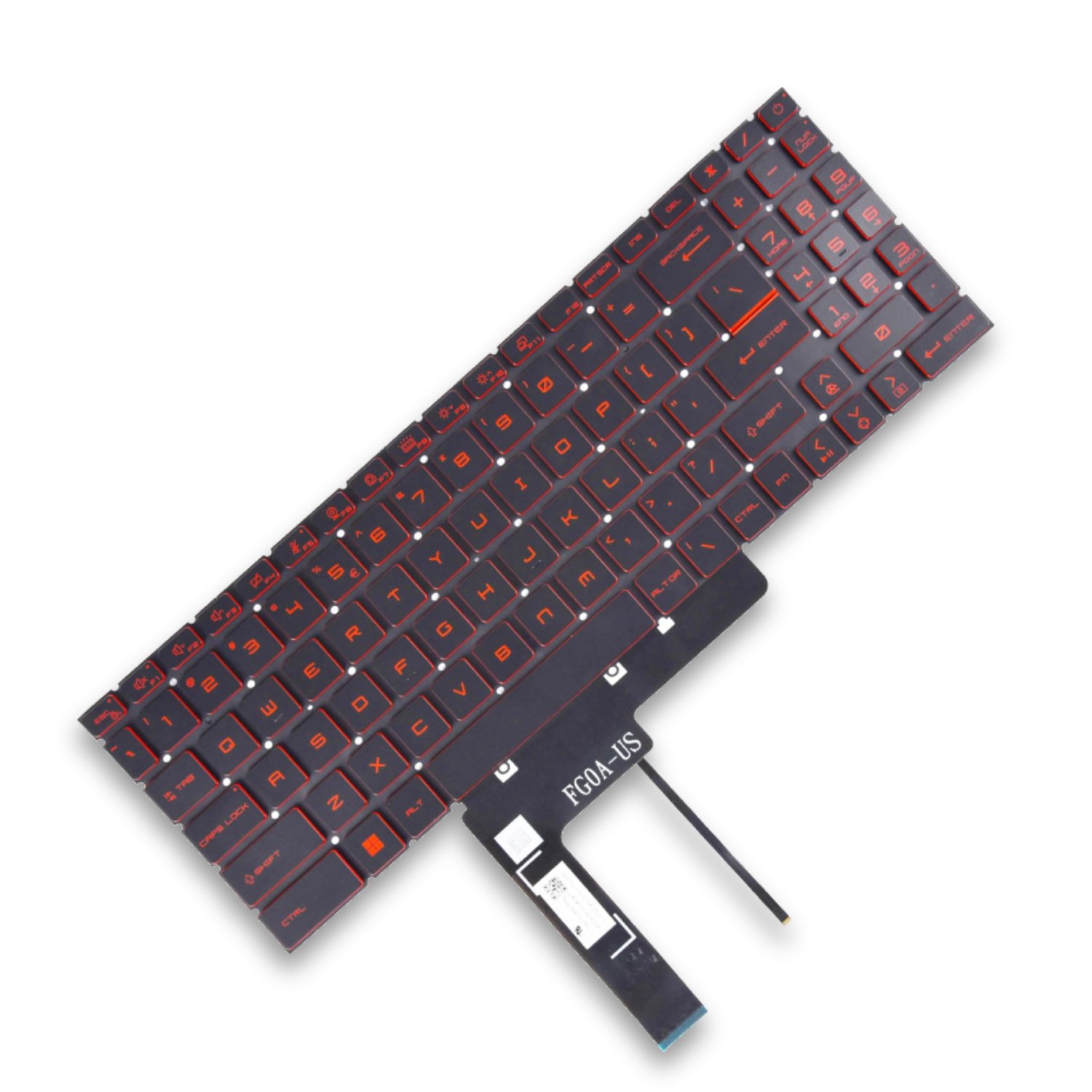 New Replacement Keyboard for MSI Bravo 15 B5DD Bravo 15 B5ED MS-158K - RED Backlight - US Layout