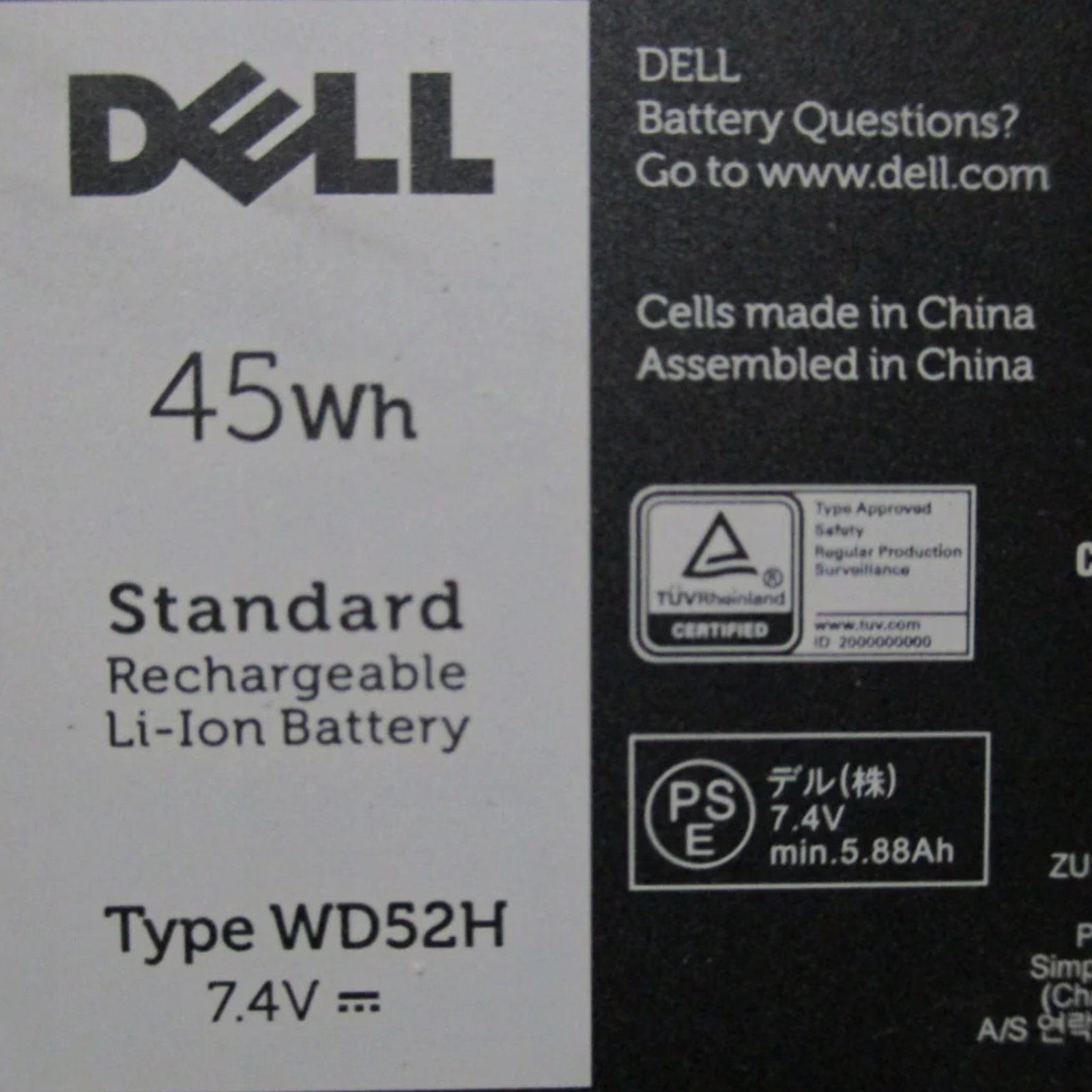 New-Project-2025-06-27T222414.251.jpg OEM Original WD52H Battery for Dell Latitude E7240 / E7250 Laptops - 4 Cell, 45Wh - 100% Reliable Power Solution