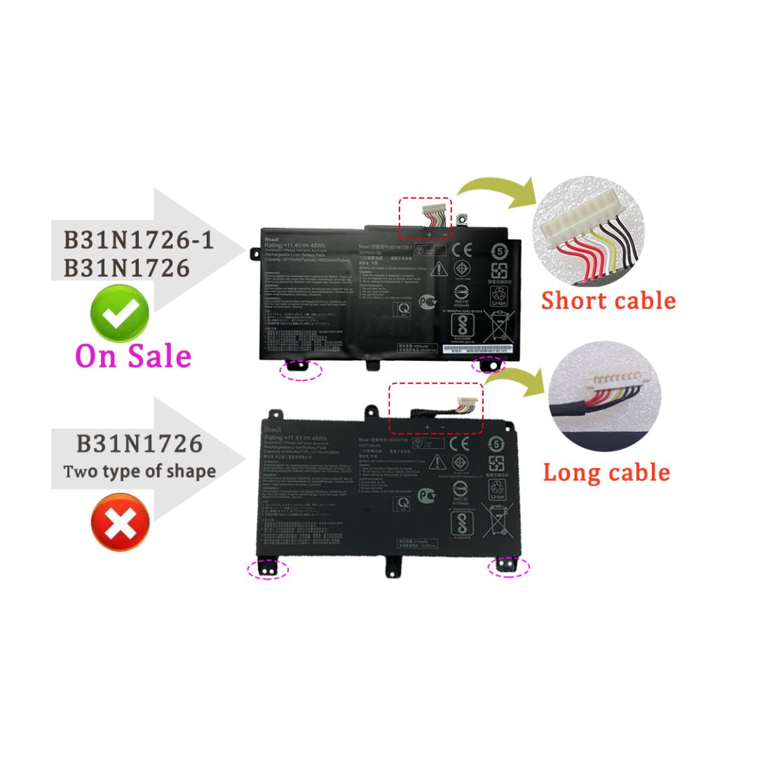 ASUS B31N1726 OEM Original Laptop Battery for ASUS FX80, FX86, and TUF FX504 Laptops