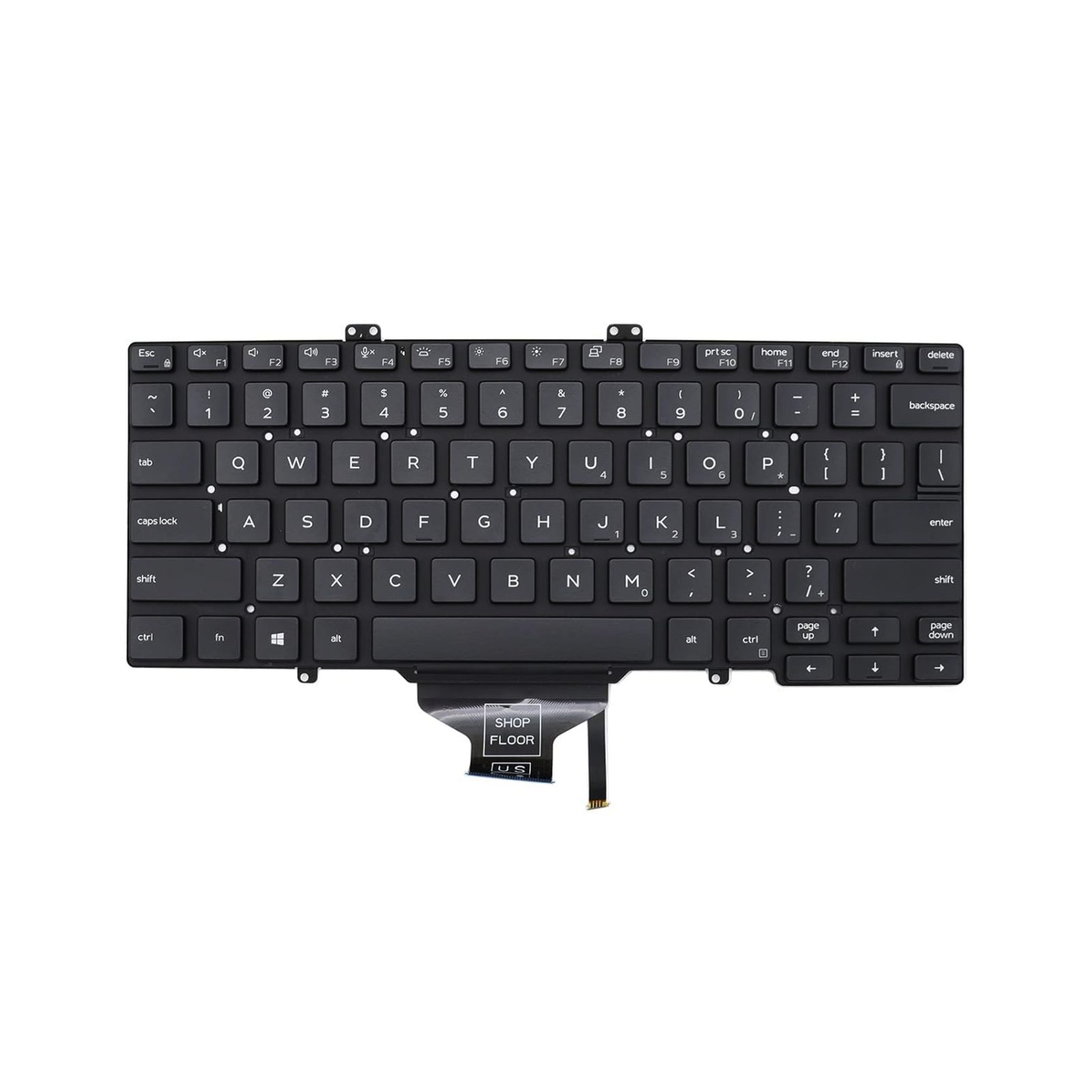 Backlit Keyboard for Dell Latitude 7400, 7400 14, 5400, 5401, 5402, 7410, L3400 Series - No Joystick