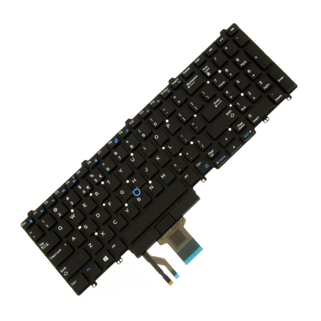 Replacement Keyboard for Dell Latitude E5550, Precision 15 3510, 7510 - with Backlit and Track