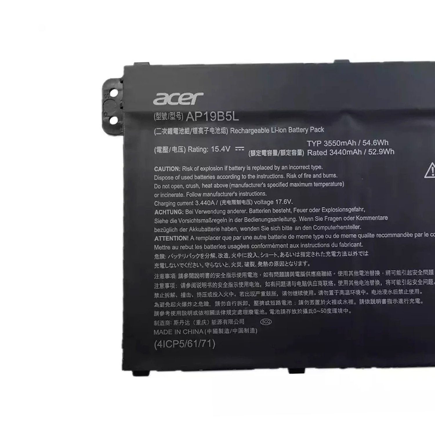 OEM Original AP19B5L Battery for Acer Aspire 5 A515-43, A515-436, A515-52, A515-52G – 15.4V 54WH Li-Polymer Replacement Battery