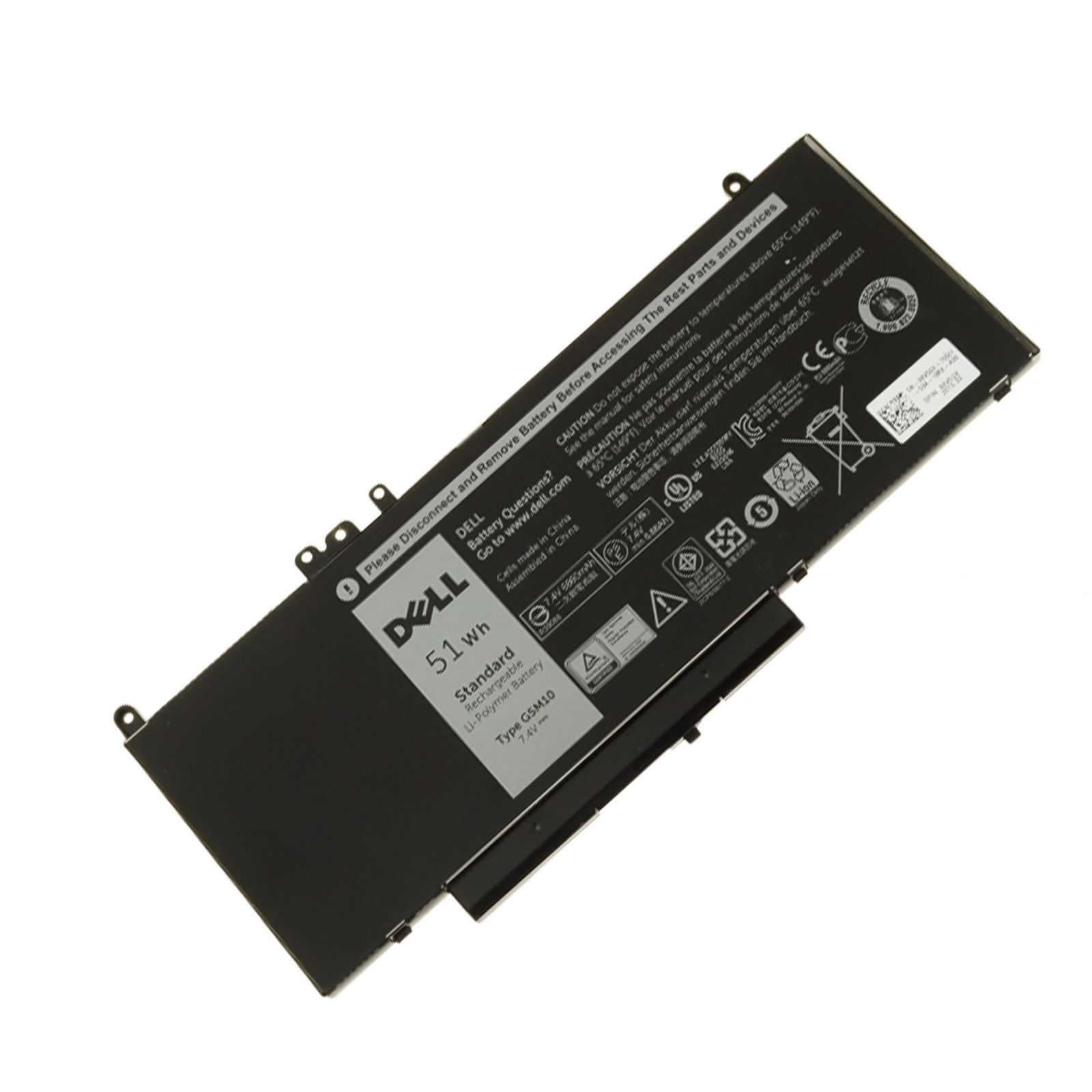 G5M10 Dell OEM Original Laptop Battery for Latitude E5250, E5450, E5550, E5570 | 4-Cell, 51Wh | Free Shipping