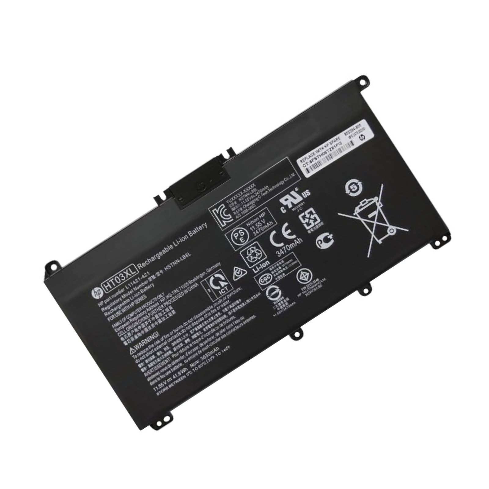 OEM Original HT03XL Battery for HP Pavilion 14/15/17 - 11.4V, 41.04Wh - 100% Relible Power Solution
