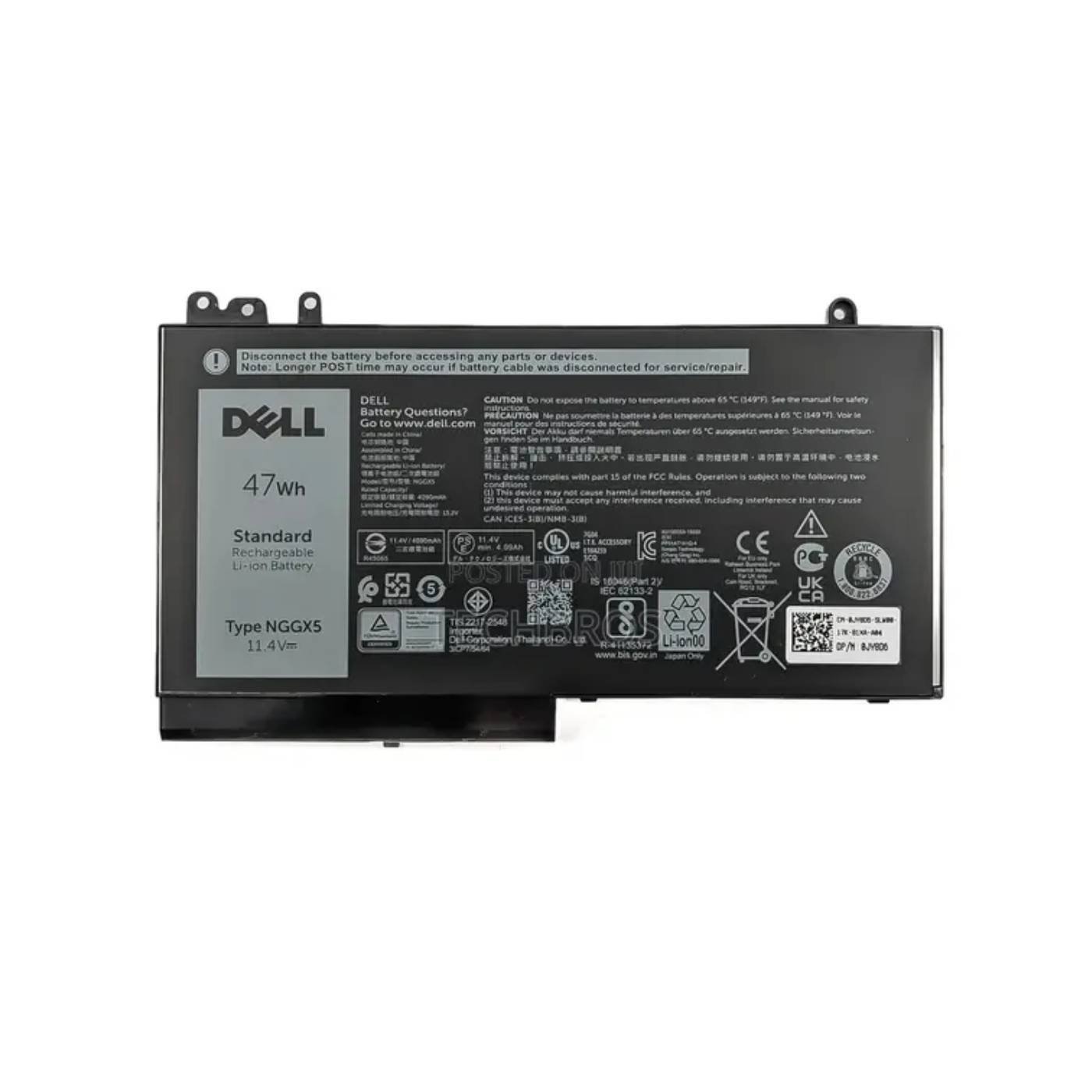 Dell NGGX5 OEM Original Battery for Latitude E5470 / E5270 / E5570 3-cell 47Wh (Brown Box Packed)
